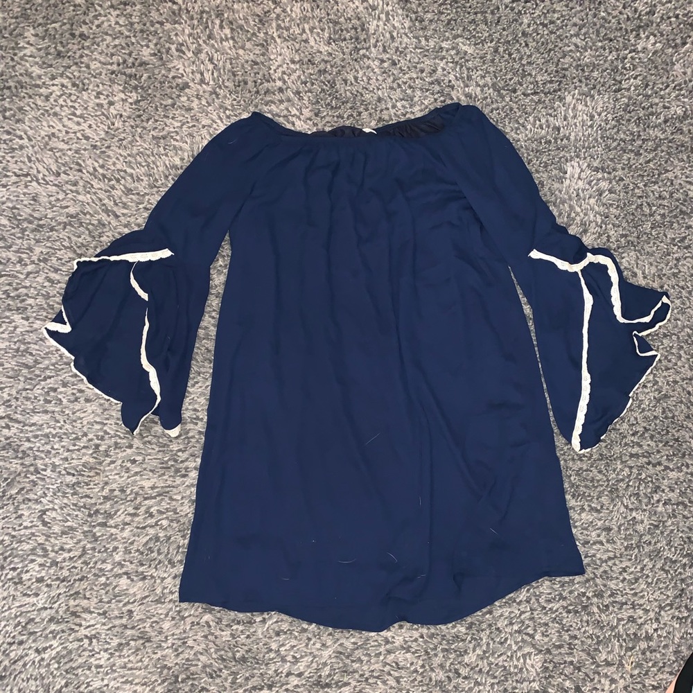 Southern Fried Chicks off the shoulder dress